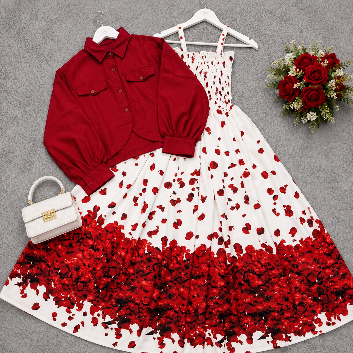 Scarlet Petal Dress Set | K-05