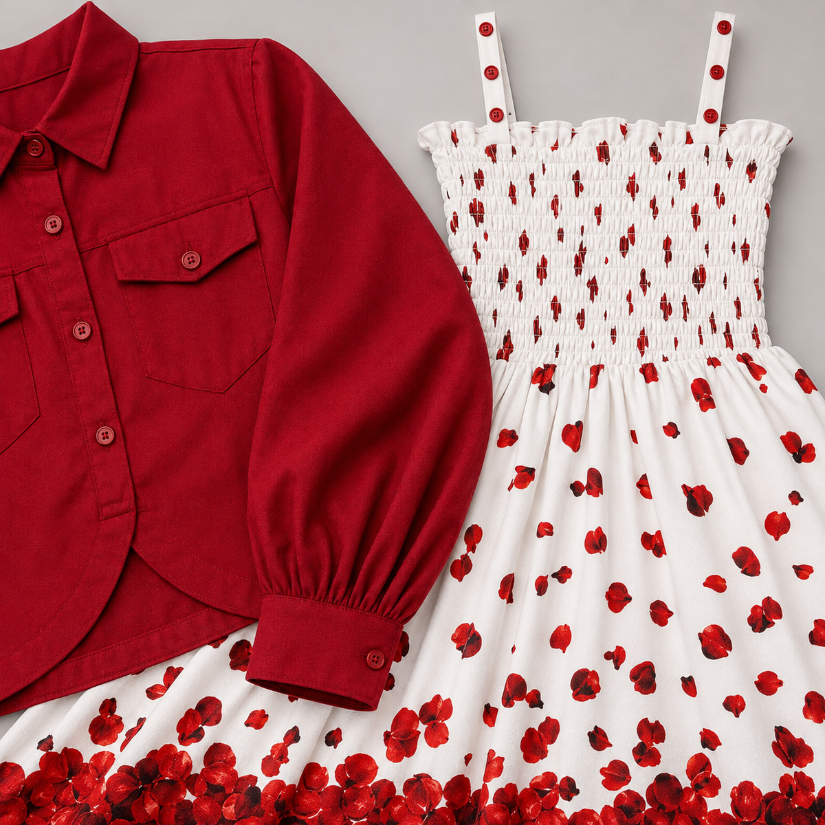 Scarlet Petal Dress Set | K-05