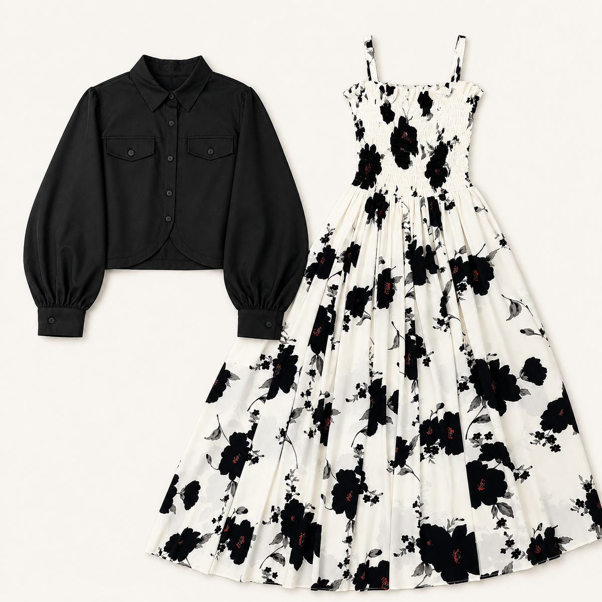 Midnight Bloom Dress Set | K-10