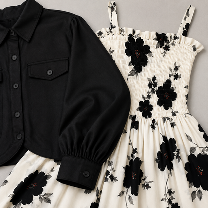 Midnight Bloom Dress Set | K-10